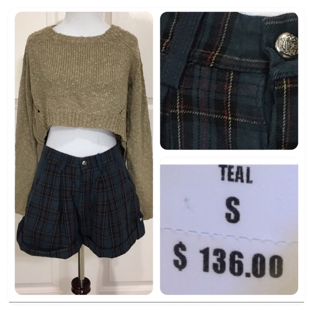 NWT! LF Hysteria plaid shorts!